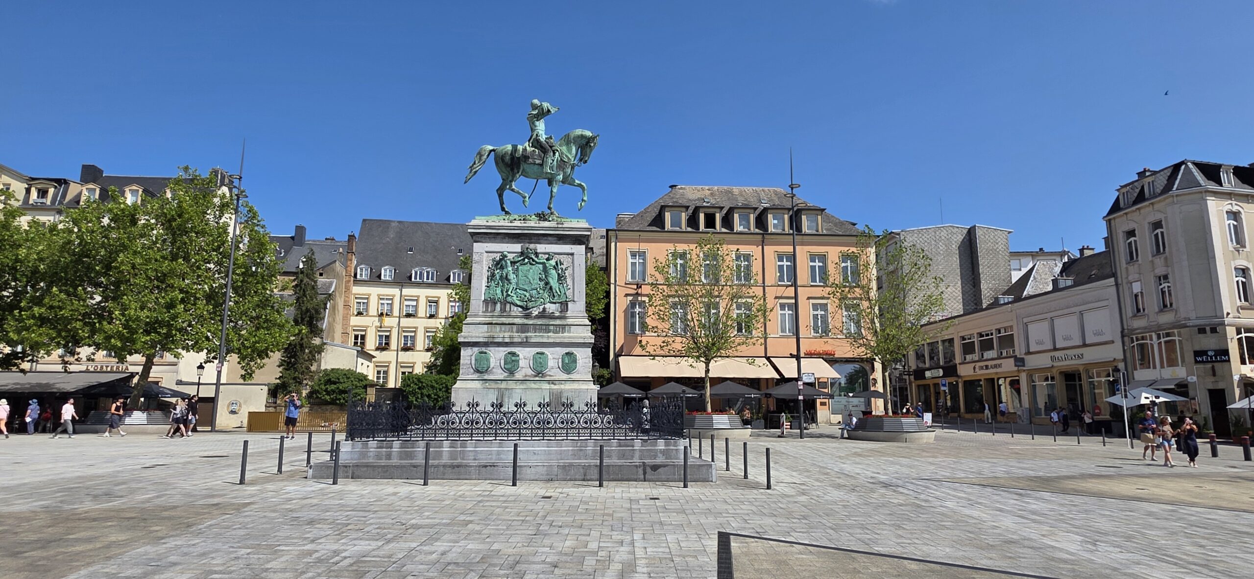 Historic buildings and streets in the old town of upper Luxembourg City