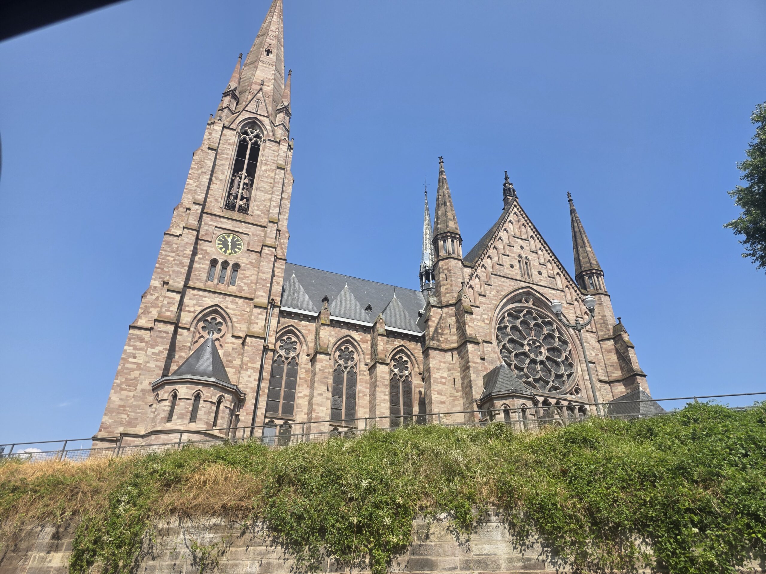 View from the Batorama canal boat tour along the waterways of Strasbourg, France